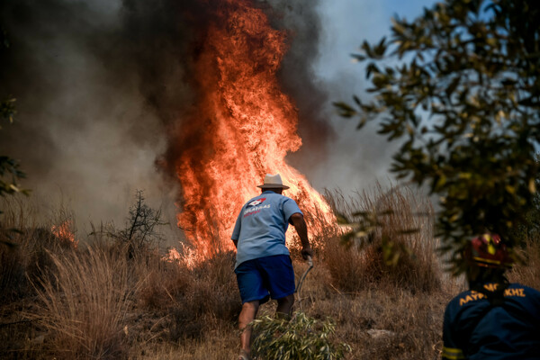 Κερατέα: Εξαπλώνεται ταχύτατα η πυρκαγιά - Εκκενώθηκαν οικισμοί, ανησυχία για τον Εθνικό Δρυμό Σουνίου 