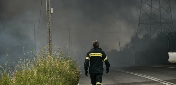 Φωτιά στην Εύβοια: Αναζωπύρωση στο χωριό Τρούπι Μαντουδίου 