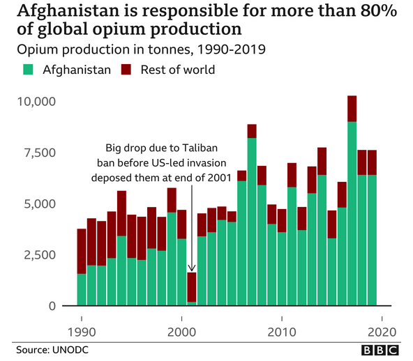 Afghanistan: How much opium is produced and what's the Taliban's record?