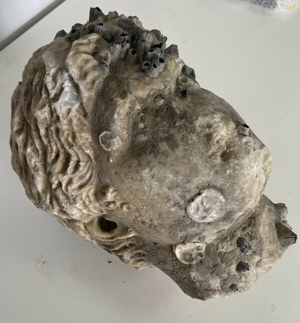 Ρωμαϊκή κεφαλή ανασύρθηκε από  θαλάσσια περιοχή της Πρέβεζας