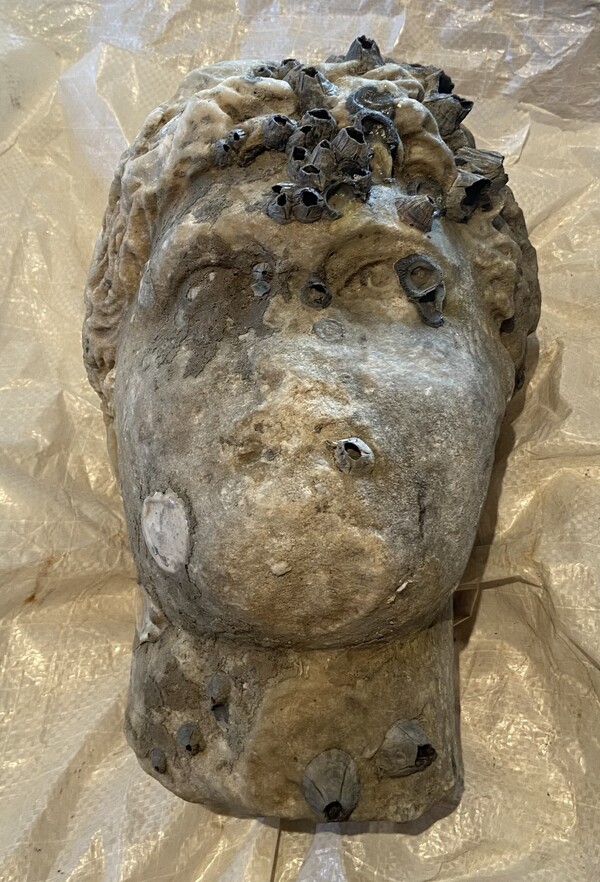 Ρωμαϊκή κεφαλή ανασύρθηκε από  θαλάσσια περιοχή της Πρέβεζας