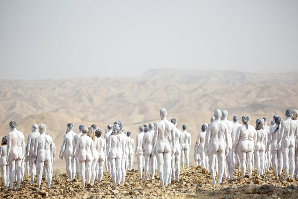 ‘It feels really natural’: hundreds pose nude for Spencer Tunick shoot near Dead Sea