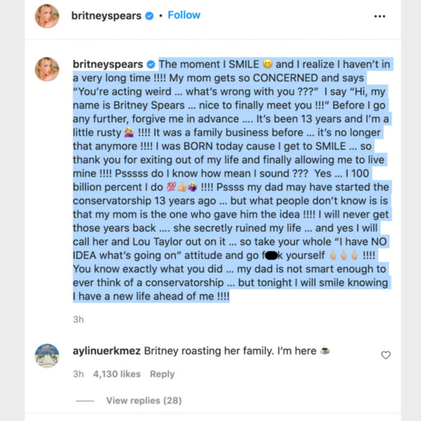 Η μητέρα της Μπρίτνεϊ Σπίαρς ζητά 0.000 για έξοδα δικηγόρων- Μετά τις κατηγορίες στο Instagram