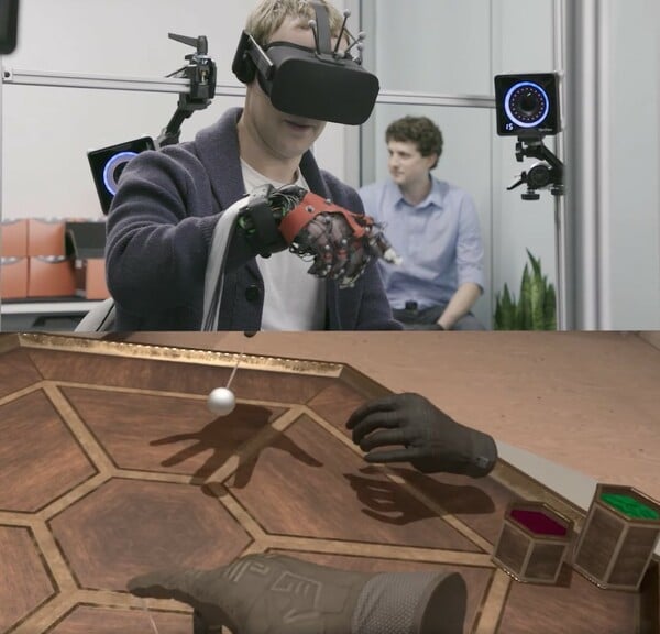 Ο Ζάκερμπεργκ παίζει Jenga στο Metaverse με γάντι που επιτρέπει την «αίσθηση» εικονικών αντικειμένων
