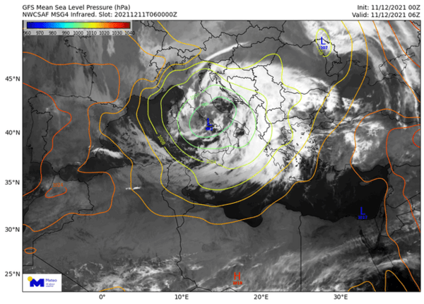 Meteo: Αυτό είναι το βαρομετρικό χαμηλό που προκαλεί το νέο κύμα κακοκαιρίας - Δορυφορική εικόνα