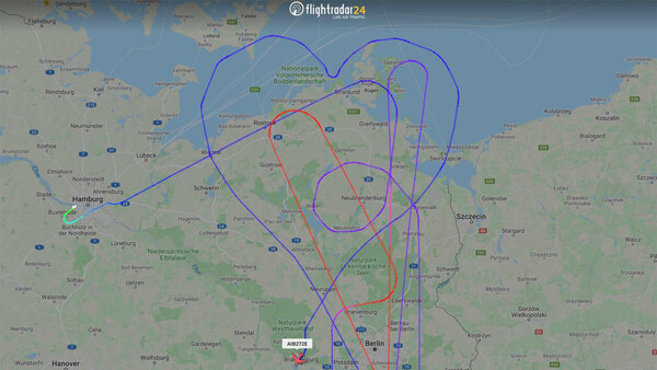 Love is in the air: Last A380 superjumbo leaves message in sky