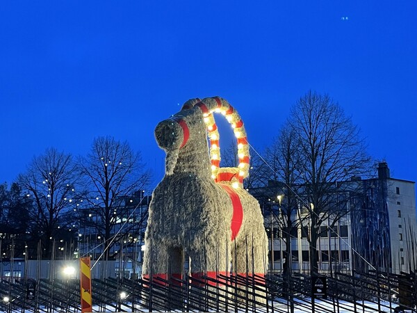 Σουηδία: Πυρπόλησαν (ξανά) την χριστουγεννιάτικη, αχυρένια κατσίκα του Gavle 
