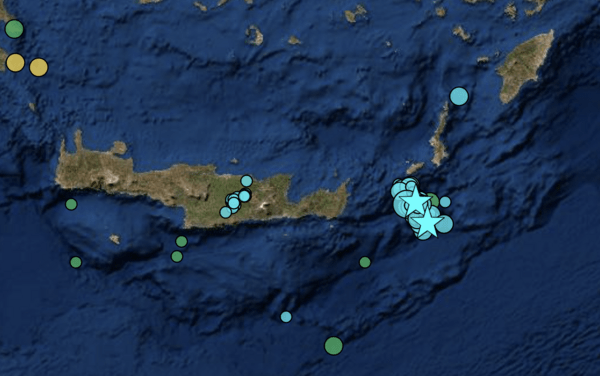 Δεκάδες σεισμοί μεταξύ Κρήτης και Κάσου μέσα στη νύχτα - Λέκκας: Η υποθαλάσσια περιοχή μετρίασε τις επιπτώσεις