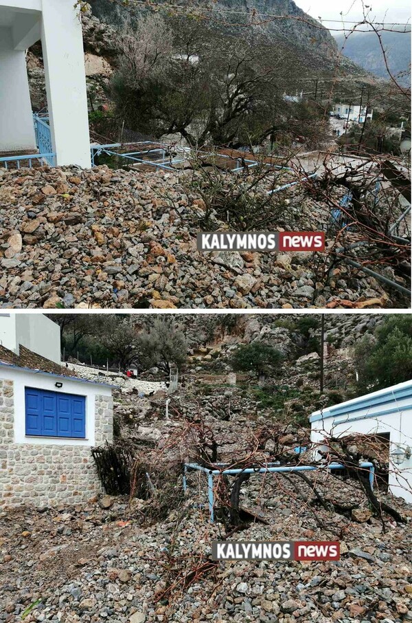 Κακοκαιρία: Σε κατάσταση έκτακτης ανάγκης η Κάλυμνος - Τεράστιες ζημιές στο νησί