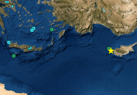 Ισχυρός σεισμός 6,5 Ρίχτερ ανοιχτά της Κύπρου