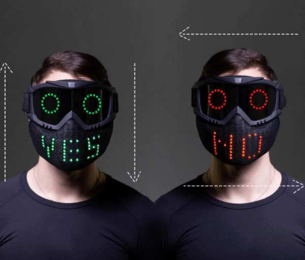 Μάσκα προσώπου με 199 έξυπνα LED ανάβει για να δείξει τα συναισθήματά σας