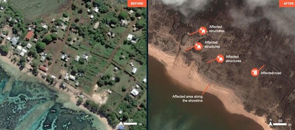 Tonga volcano: first pictures after eruption show islands blanketed in ash, as two deaths confirmed