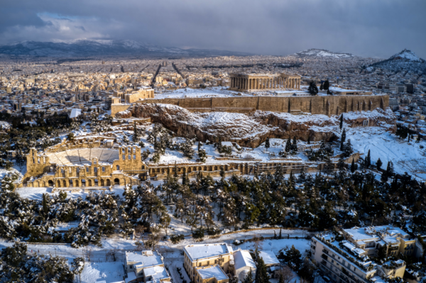 Κακοκαιρία «Ελπίς»: Η επόμενη μέρα στην Αθήνα - Πτήση με drone πάνω από την πόλη