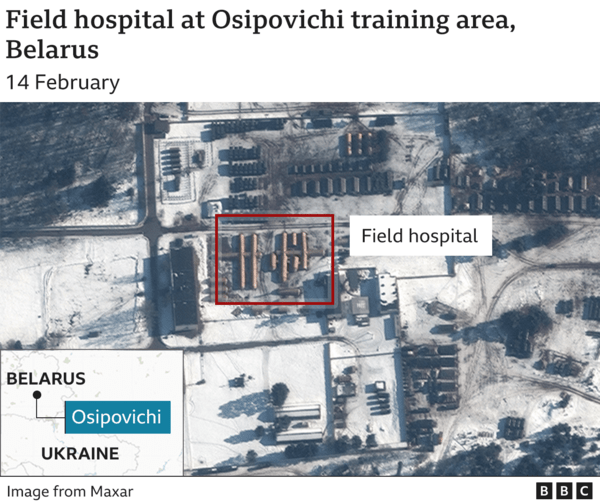 Ουκρανία: Δορυφορικές εικόνες δείχνουν ρωσική στρατιωτική δραστηριότητα στα σύνορα