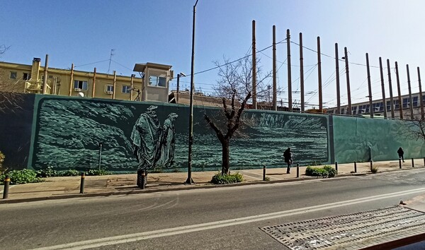 Η Κόλαση, το Καθαρτήριο και ο Παράδεισος του Δάντη σε μια τοιχογραφία στην οδό Λιοσίων