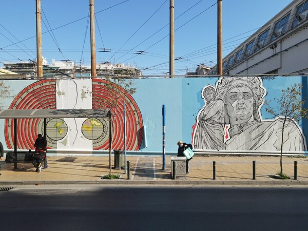 Η Κόλαση, το Καθαρτήριο και ο Παράδεισος του Δάντη σε μια τοιχογραφία στην οδό Λιοσίων