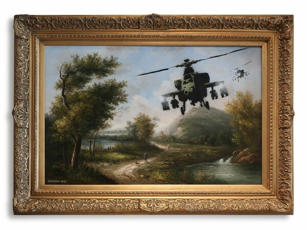 Δύο έργα του Banksy που είχε στη συλλογή του ο Ρόμπι Γουίλιαμς πωλήθηκαν 7,2 εκατ. αγγλικές λίρες σε δημοπρασία