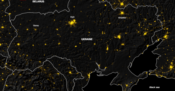 Ουκρανία, μια χώρα στο σκοτάδι- Δορυφορικές εικόνες πριν και μετά την εισβολή