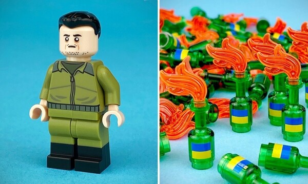 Έφτιαξαν Lego φιγούρες Ζελένσκι και βόμβες μολότοφ- Ξεπούλησαν, τα έσοδα θα πάνε στους Ουκρανούς