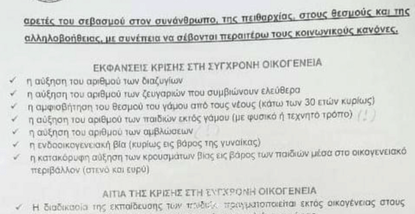 Σάλος με φυλλάδιο μισογυνισμού που «μοιράστηκε σε ιδιωτικό σχολείο» 