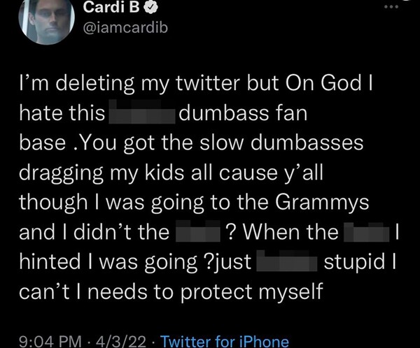 Η Cardi B έβρισε followers και μετά διέγραψε τους λογαριασμούς της σε Twitter και Instagram