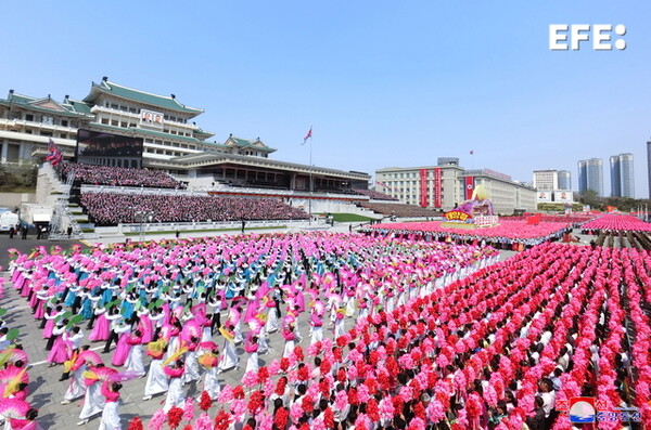 North Korea marks founder Kim Il-sung’s birthday with mass parade but no weapons