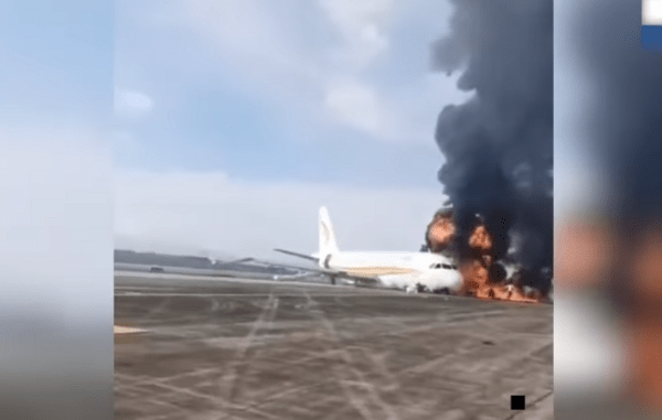 Passenger plane catches fire during takeoff in southwestern China