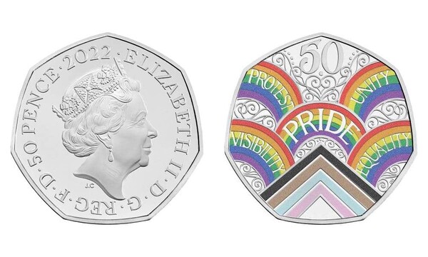 New rainbow 50p coin honours 50 years of Pride in UK with trans and POC inclusive flags