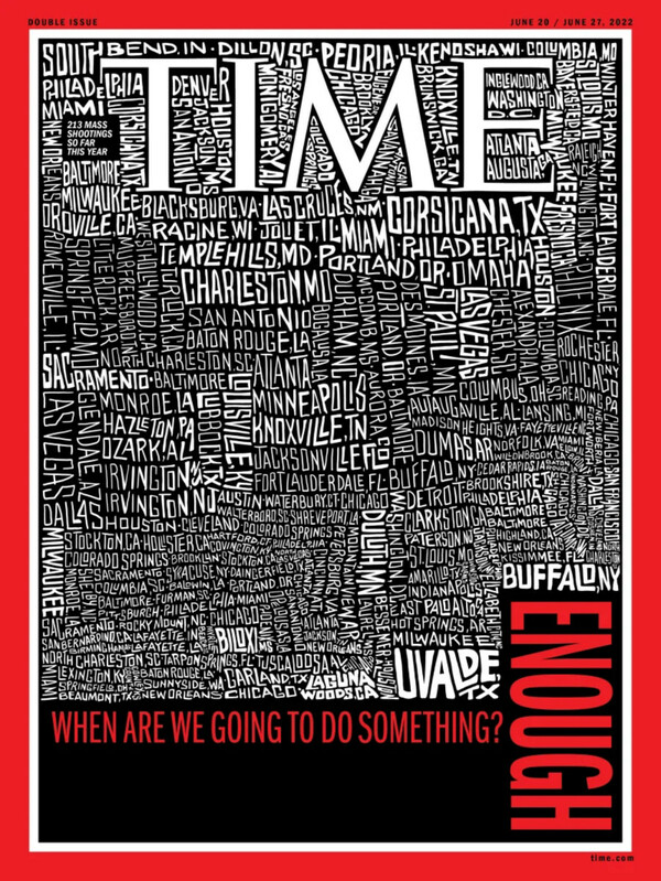 «Αρκετά»: Το συγκλονιστικό εξώφυλλο του TIME μετά το μακελειό στο Τέξας