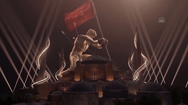 Το κιτς σόου Ερντογάν για την Άλωση της Κωνσταντινούπολης- 3D αναπαράσταση και συνεχείς προκλήσεις
