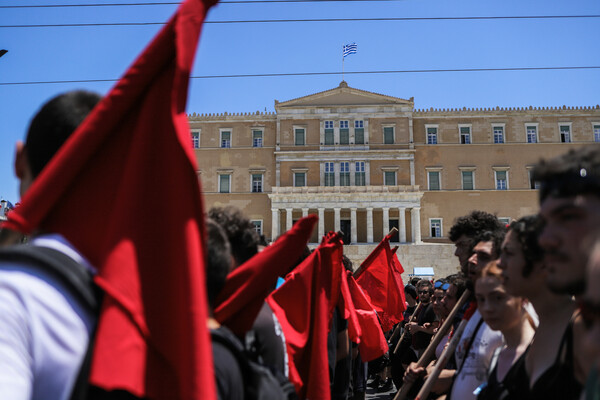 Εικόνες από το φοιτητικό συλλαλητήριο στην Αθήνα ενάντια στην πανεπιστημιακή αστυνομία