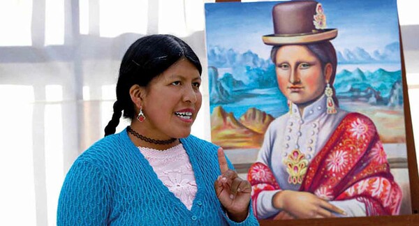 Η Μόνα Λίζα ως cholita- Βολιβιανή καλλιτέχνιδα μεταμορφώνει διάσημα πορτρέτα σε εκδοχή ιθαγενών