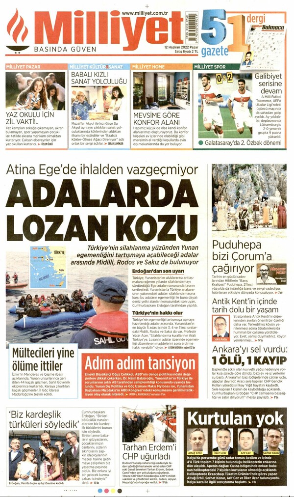 Τουρκικά ΜΜΕ: «Η Τουρκία έχει κυριαρχία σε Λήμνο, Λέσβο, Σάμο, Χίο, Ικαρία, Ρόδο»