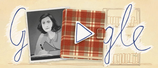 H Google τιμά την Άννα Φρανκ με ένα doodle- Με αποσπάσματα από το ημερολόγιό της