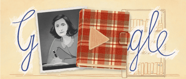H Google τιμά την Άννα Φρανκ με ένα doodle- Με αποσπάσματα από το ημερολόγιό της