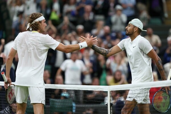 Γουίμπλεντον: Nick Kyrgios and Stefanos Tsitsipas argue at All England Club