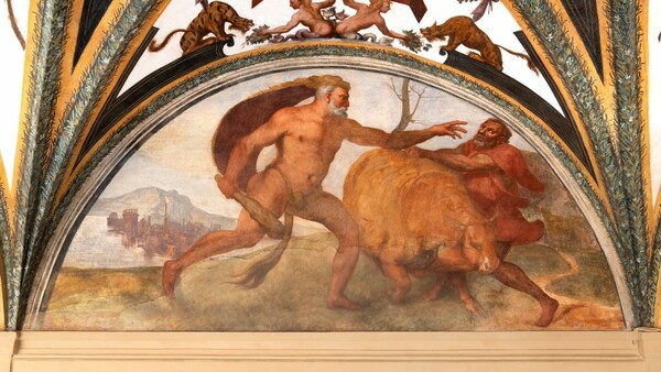 Μια κρυμμένη τοιχογραφία με την αρπαγή της Ευρώπης αποκαλύφθηκε μετά από 500 χρόνια στο παλάτι του Μονακό
