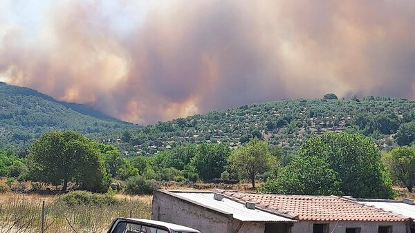 Φωτιά στη Λέσβο -Μήνυμα στο 112 για προληπτική εκκένωση οικισμού