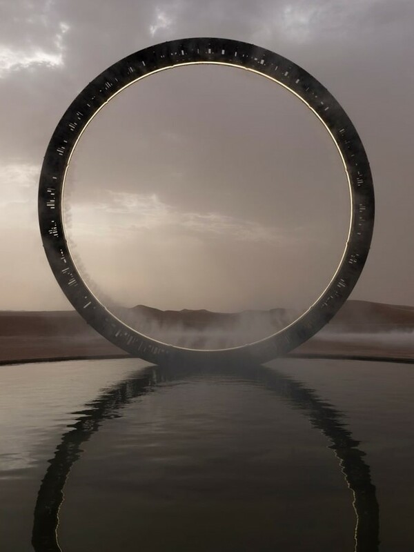 Ένας μονολιθικός δακτύλιος στη μέση της ερήμου, για το κινηματογραφικό σόου του Saint Laurent