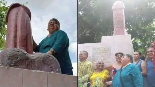 Μεξικό: Η τελευταία επιθυμία 99χρονης ήταν ένα γιγάντιο γλυπτό που απεικονίζει ένα πέος στον τάφο της 