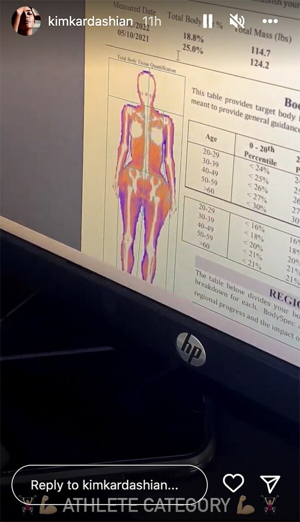 Kim Kardashian Gets a Full Body Scan and Shares Her Bone Density and Body Fat Results