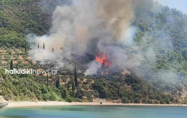 Άγιο Όρος: Βελτιωμένη η εικόνα της φωτιάς -Επιχειρούν ισχυρές δυνάμεις