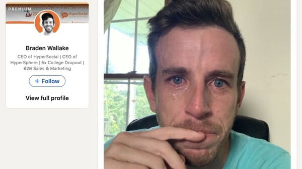 CEO posts crying selfie on LinkedIn after laying off employees—and it goes viral