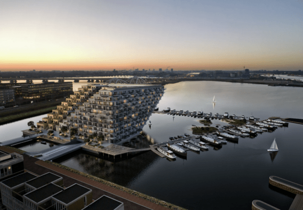 «Sluishuis»: Ένα συγκρότημα κατοικιών πάνω στο νερό, σε λίμνη του Άμστερνταμ 
