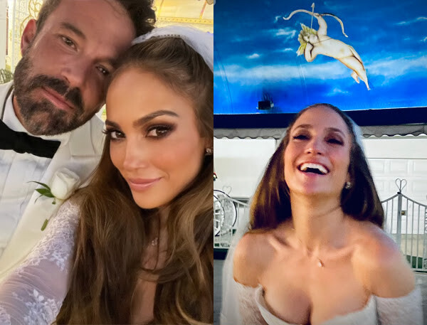 O λαμπερός (δεύτερος) γάμος της JLo με τον Μπεν Άφλεκ- Όλοι στα λευκά