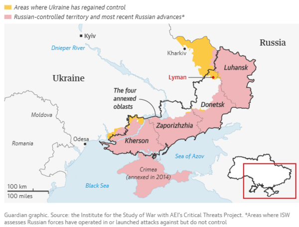 Πόλεμος στην Ουκρανία: Το Κίεβο συνεχίζει να απελευθερώνει εδάφη- Χάρτες της Μόσχας δείχνουν υποχωρήσεις