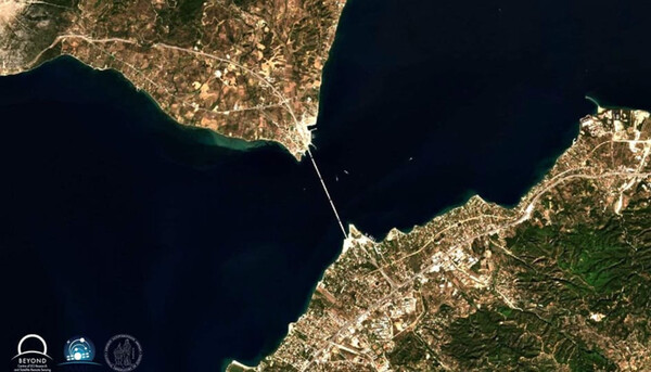 Η γέφυρα Ρίου–Αντιρρίου από ψηλά: Εντυπωσιακή εικόνα από τον δορυφόρο του Copernicus