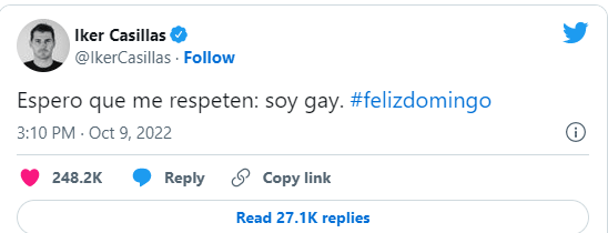 Ίκερ Κασίγιας: Ελπίζω να με σεβαστείτε, είμαι γκέι- Το tweet που διαγράφηκε