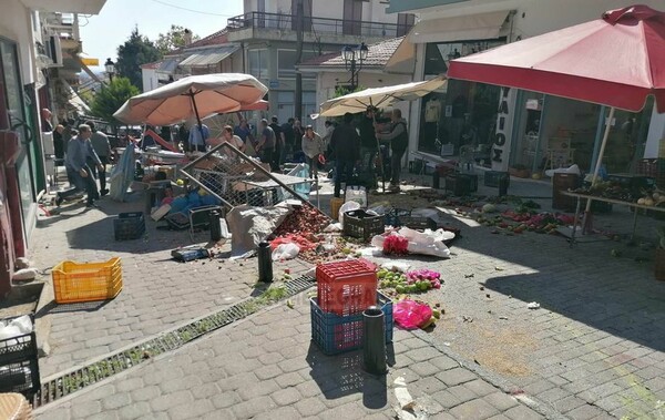 Καλαμπάκα: Σκηνές πανικού σε λαϊκή αγορά - Οδηγός παρέσυρε τρία άτομα, μεταξύ αυτών η γυναίκα του