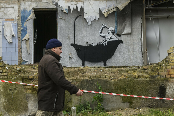 Banksy confirms seven new murals in Ukraine